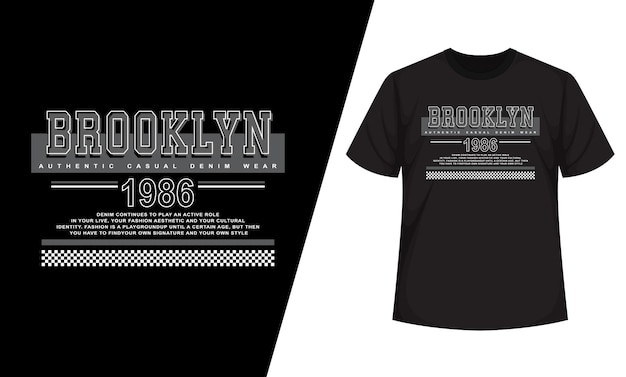 Tipografía de brooklyn ropa de calle auténtica