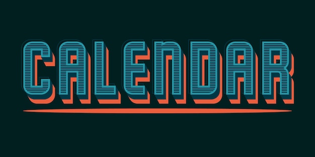 Tipografía del calendario