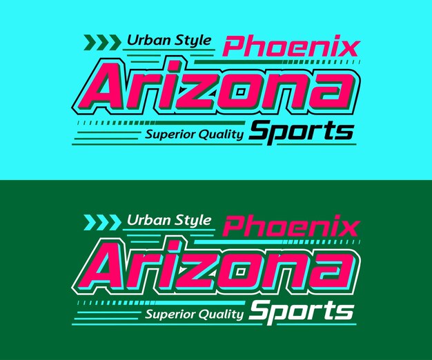 Tipografía de carreras de la ciudad de Arizona para imprimir en camisetas, etc.