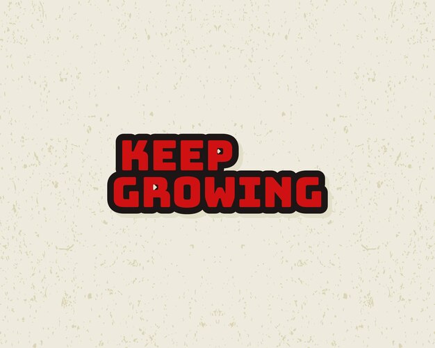 Tipografía cita de diseño plano con efecto grunge en color rojo y blanco