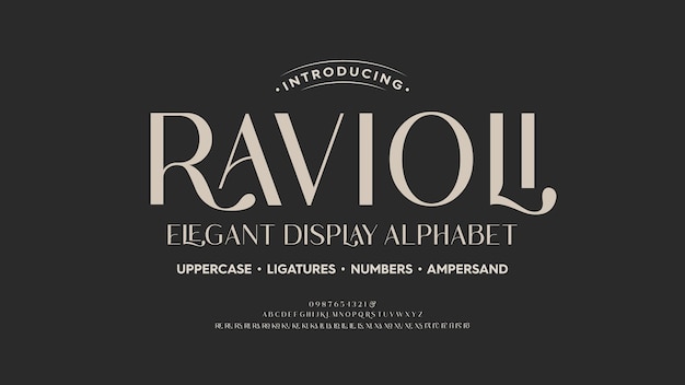 Vector tipografía clásica elegante letras diseños de moda alfabeto mayúscula ampersand ligaturas
