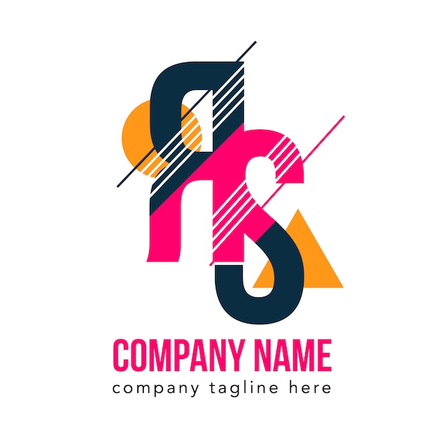 Tipografía color vector logo creativo