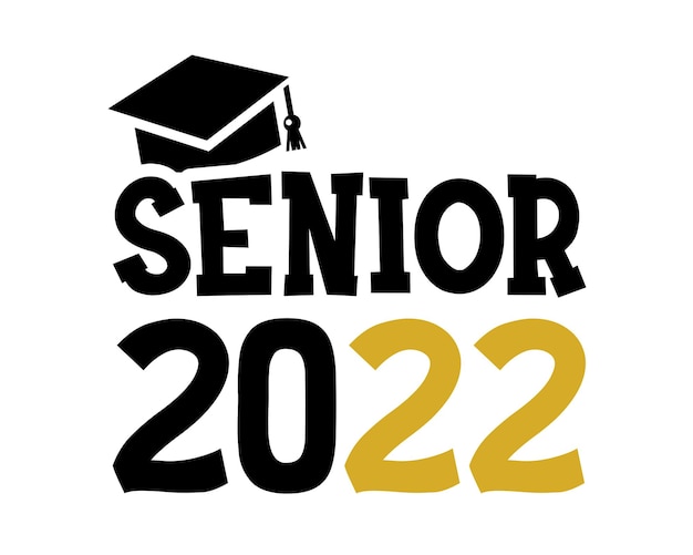 Tipografía de cotización de graduación senior 2022 con fondo blanco