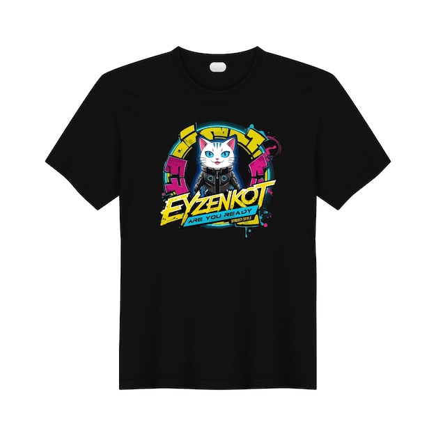 Tipografía creativa Diseño de camisetas negras