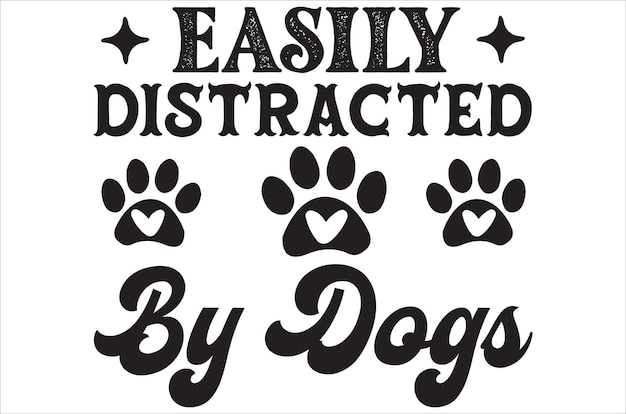 Tipografía creativa Diseños de camisetas con gatos perros éxito plantilla gráficos vectoriales perro cotización