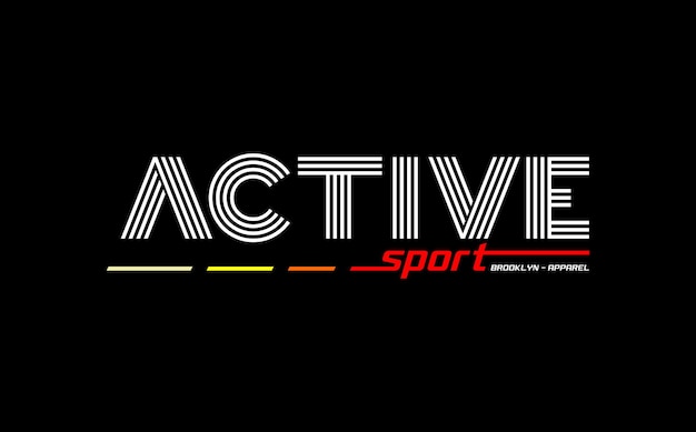 tipografía deportiva activa perfecta para el diseño de camisetas