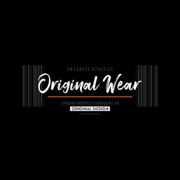 tipografía de desgaste original para vector premium de camiseta estampada