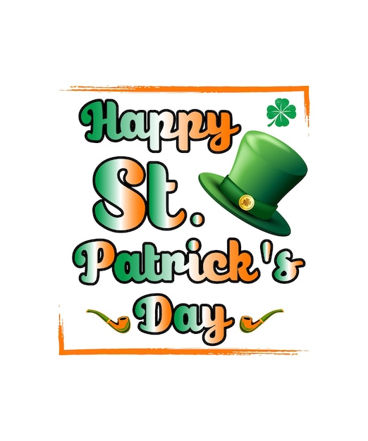 Vector tipografía del día de happy st. patrick