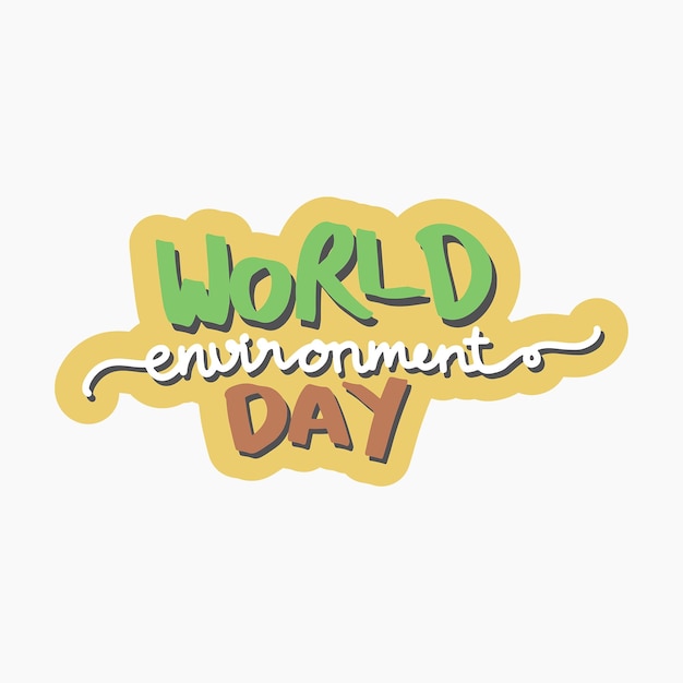 Tipografía del día mundial del medio ambiente