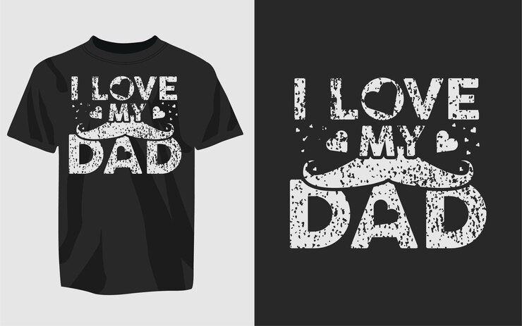 Tipografía del día del padre y plantilla de diseño de camiseta vectorial