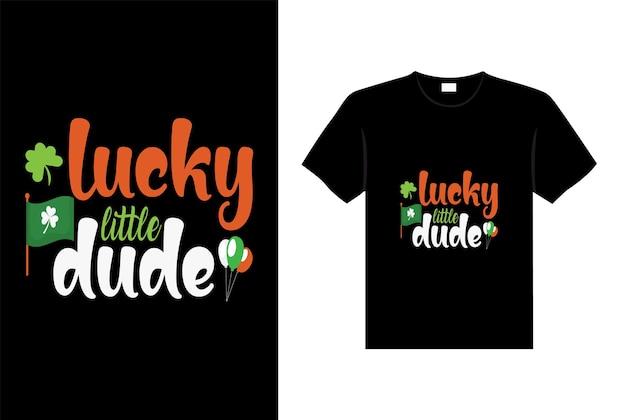 Tipografía del día de San Patricio Diseño de camiseta de letras vectoriales con cita irlandesa colorida