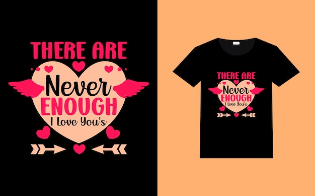 La tipografía del día de san valentín cita el diseño de la camiseta letras románticas de amor