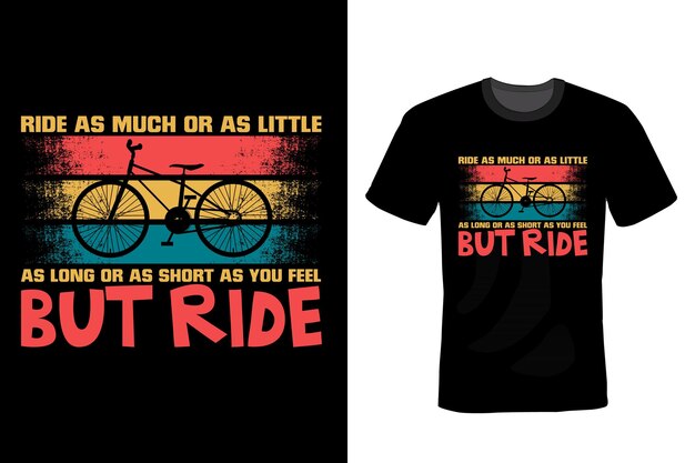 Tipografía de diseño de camiseta de bicicleta vintage