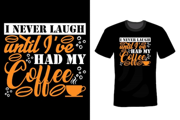 Tipografía de diseño de camiseta de café vintage