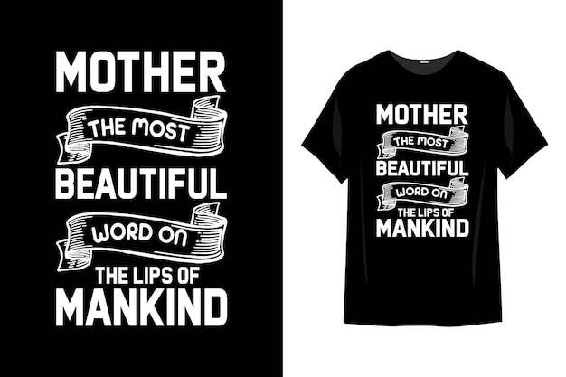 Vector tipografía de diseño de camiseta del día de la madre.