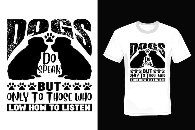 Tipografía de diseño de camiseta de perro vintage