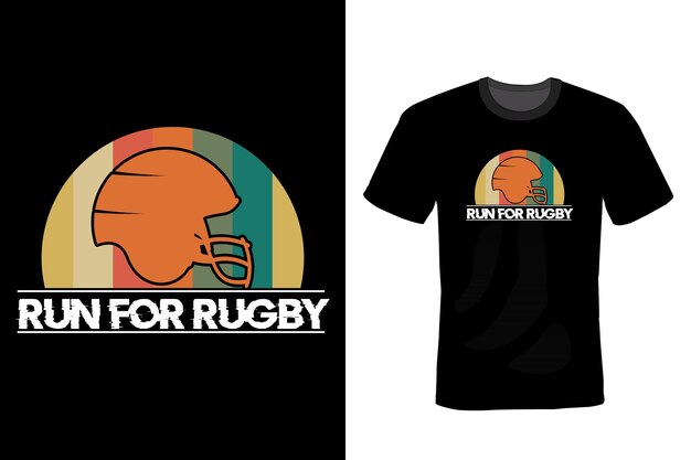 Tipografía de diseño de camiseta de rugby vintage