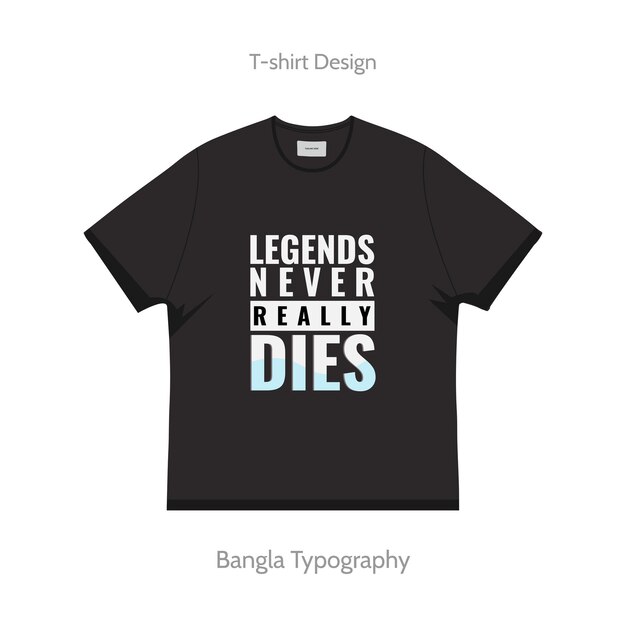 Tipografía y diseño de camisetas en bengalí