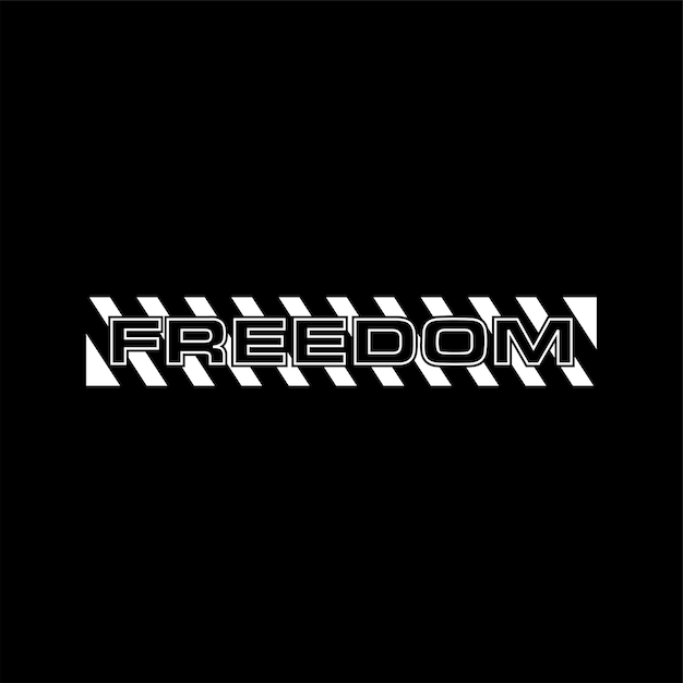 Tipografía de diseño de vectores de libertad