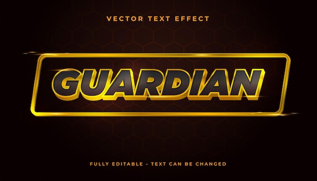 Tipografía de efecto de texto dorado 3D