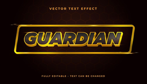 Vector tipografía de efecto de texto dorado 3d