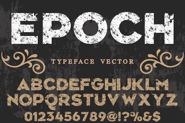 Vector tipografía etiqueta diseño época