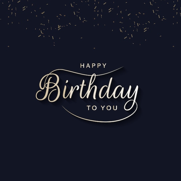 Tipografía de feliz cumpleaños para el diseño de tarjetas de felicitación.