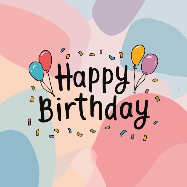 Tipografía de feliz cumpleaños