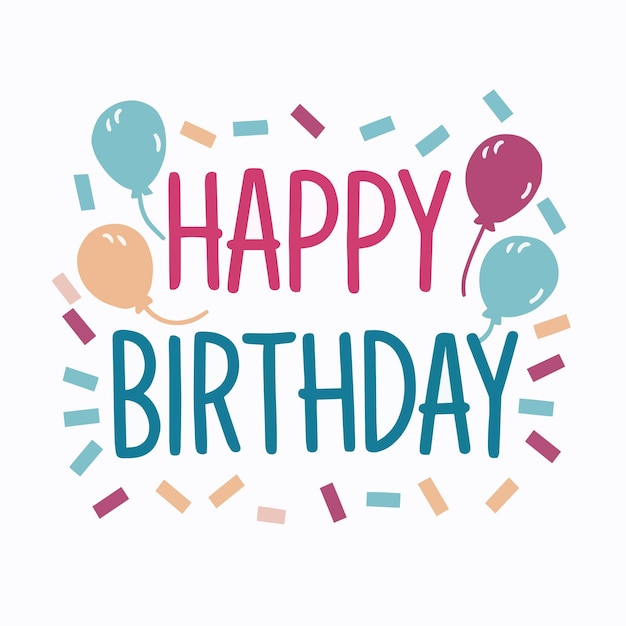 Tipografía de feliz cumpleaños