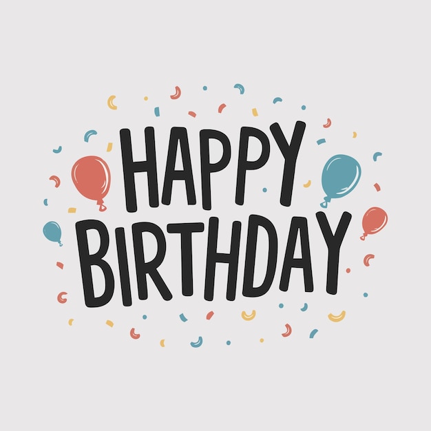 Tipografía de feliz cumpleaños