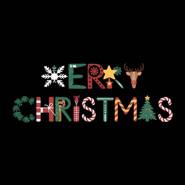 Tipografía Feliz Navidad