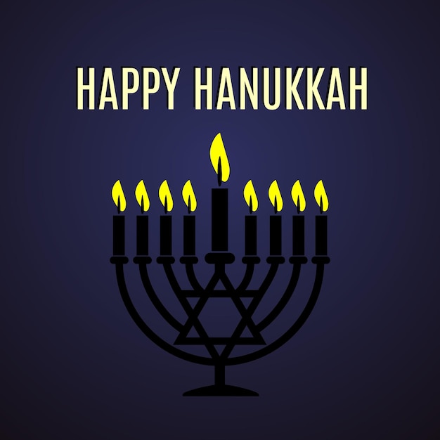 Tipografía feliz del vector de Hanukkah