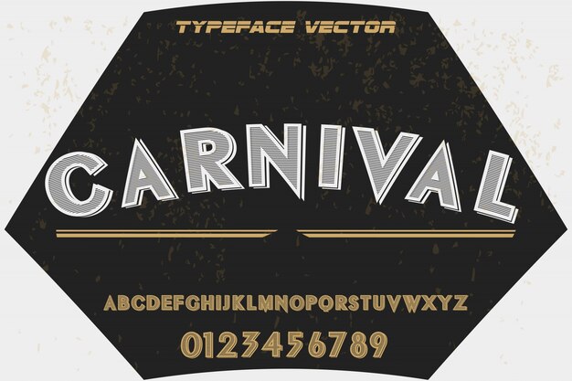 tipografía de fuente vintage marca de fábrica de nombre de vector artesanal