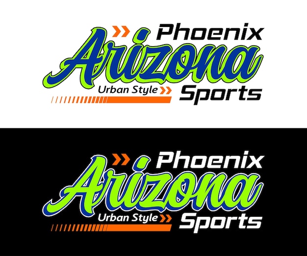 Tipografía gráfica de tipografía de carreras de la ciudad de Arizona para etiquetas de carteles de camisetas, etc.