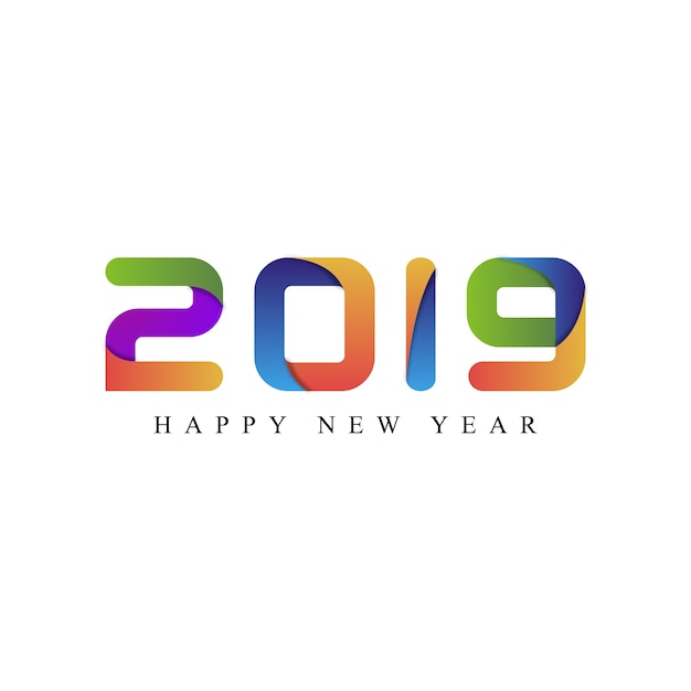 Tipografía Happy New Year 2019