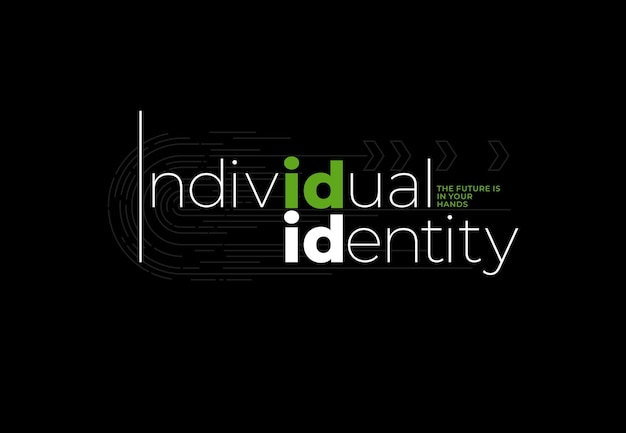 tipografía de identidad individual para el diseño de camisetas, prendas de vestir, postales, etc.