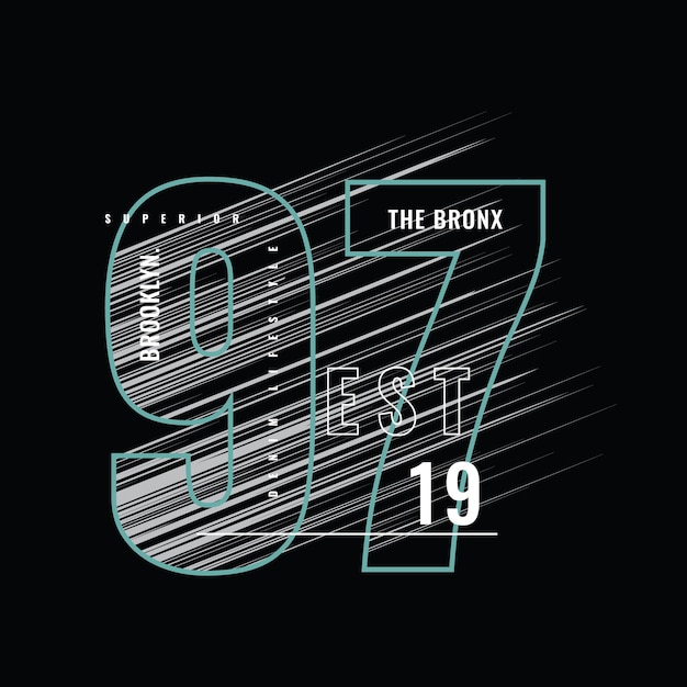 Tipografía de ilustración de BROOKLYN perfecta para el diseño de camisetas