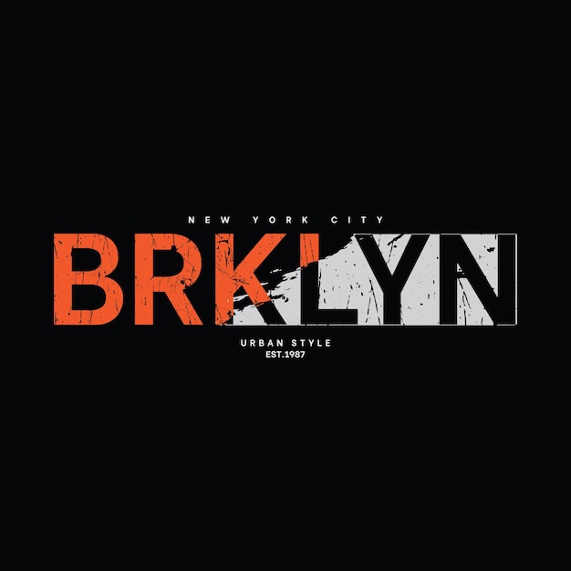 Tipografía de ilustración de brooklyn perfecta para el diseño de camisetas