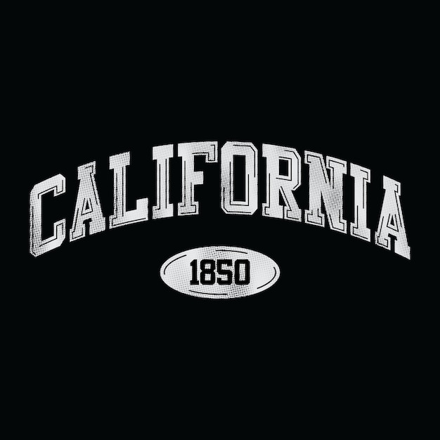 Tipografía de ilustración de California perfecta para el diseño de camisetas