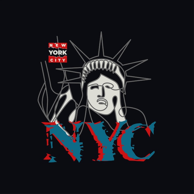 Tipografía de ilustración de la ciudad de nueva york perfecta para camiseta.