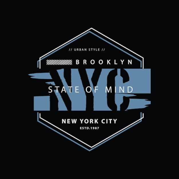 Tipografía de ilustración de la ciudad de Nueva York. perfecto para el diseño de camisetas