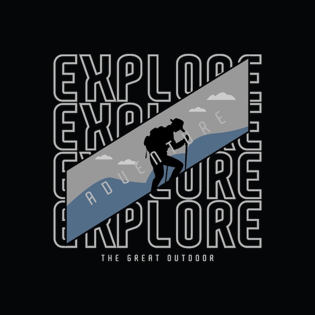 Tipografía de ilustración de Epxlore. perfecto para el diseño de camisetas