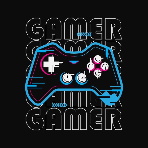 Tipografía de ilustración del juego para la etiqueta del logotipo del cartel de la camiseta o la mercancía de la ropa