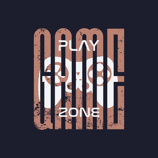 Tipografía de ilustración del juego para la etiqueta del logotipo del cartel de la camiseta o la mercancía de la ropa