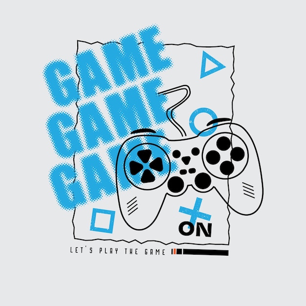 Tipografía de ilustración del juego para la etiqueta del logotipo del cartel de la camiseta o la mercancía de la ropa