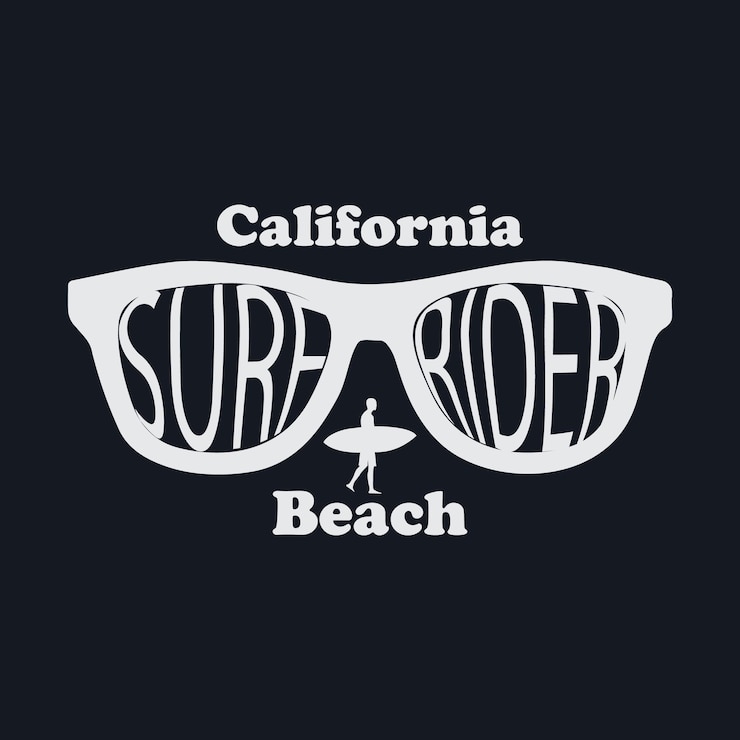 Vector tipografía de ilustración de playa de california perfecta para el diseño de camisetas