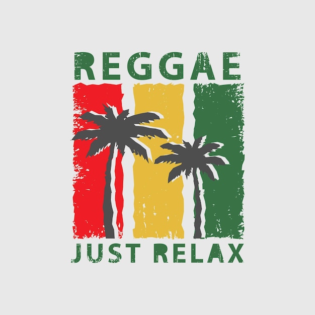 Tipografía de ilustración de reggae. perfecto para el diseño de camisetas