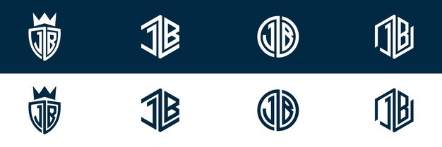 Tipografía JB Diseño del logotipo de las letras BJ
