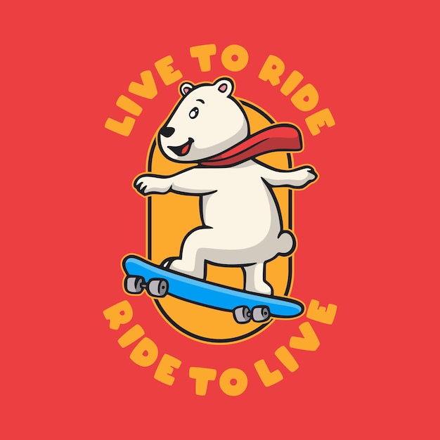 Tipografía de lema de animales vintage en vivo para montar, montar para vivir