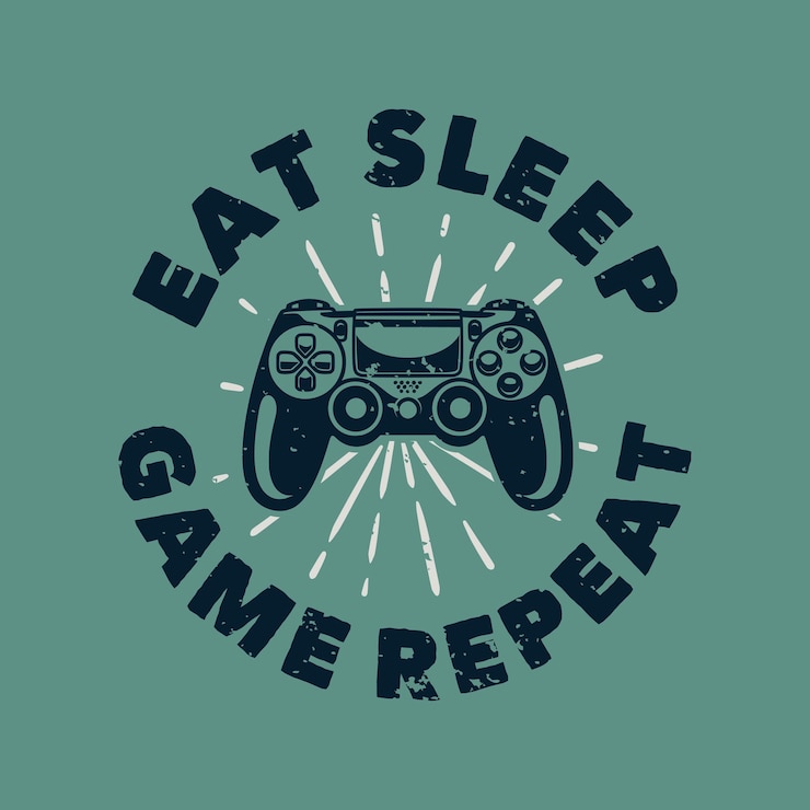 Vector tipografía de lema vintage comer repetir juego de sueño